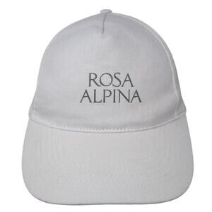 Rosa Alpina Strapback Hat White One Size Solid Adjustable Vent Holes